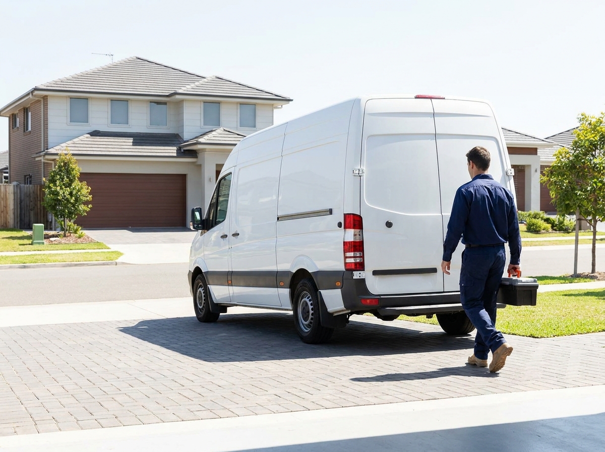 Martin's Maintenance service van responding to an emergency call in Las Cruces, NM